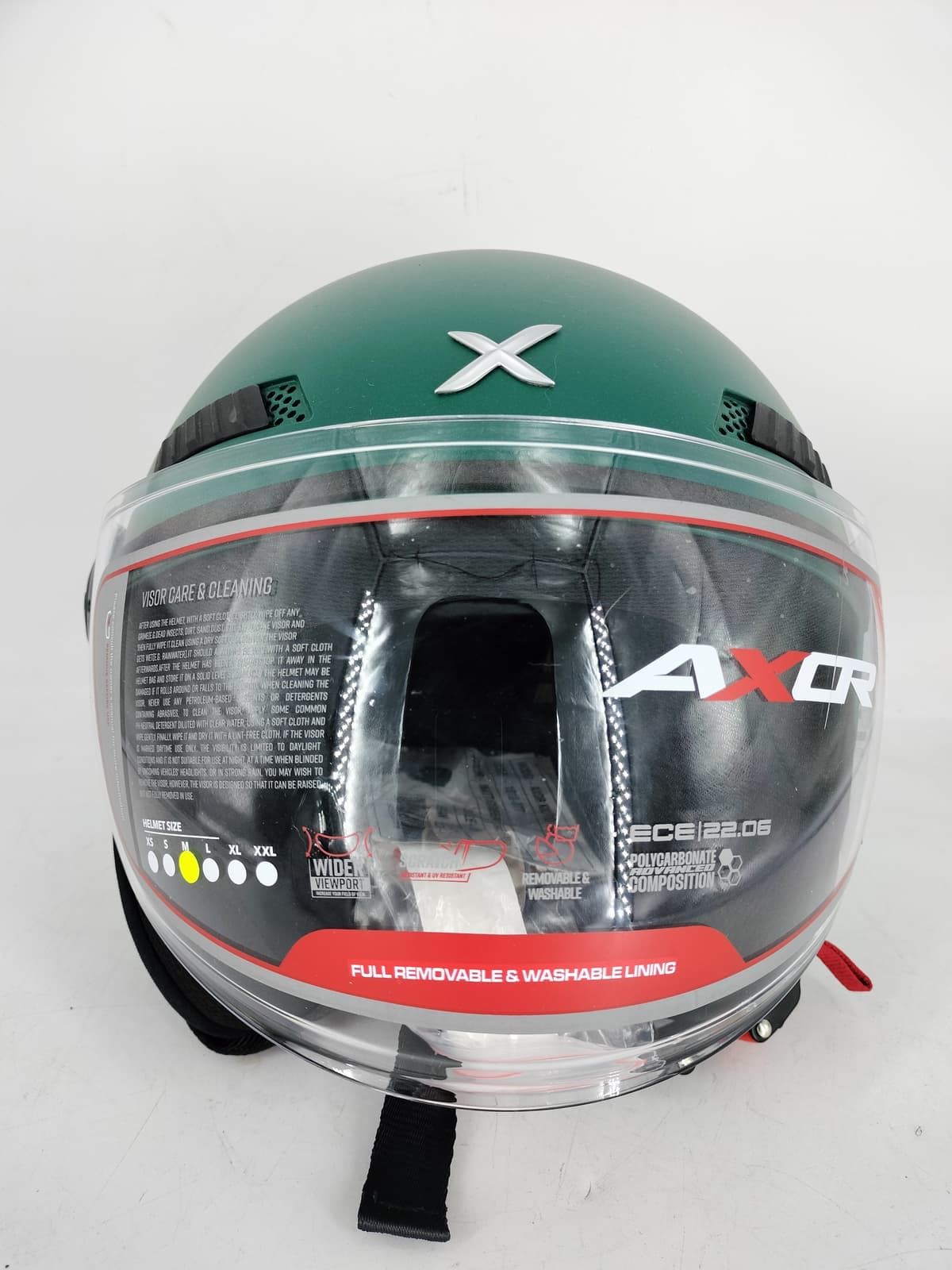 Casco jet Shiro Axor Kioto verde - Imagen 2