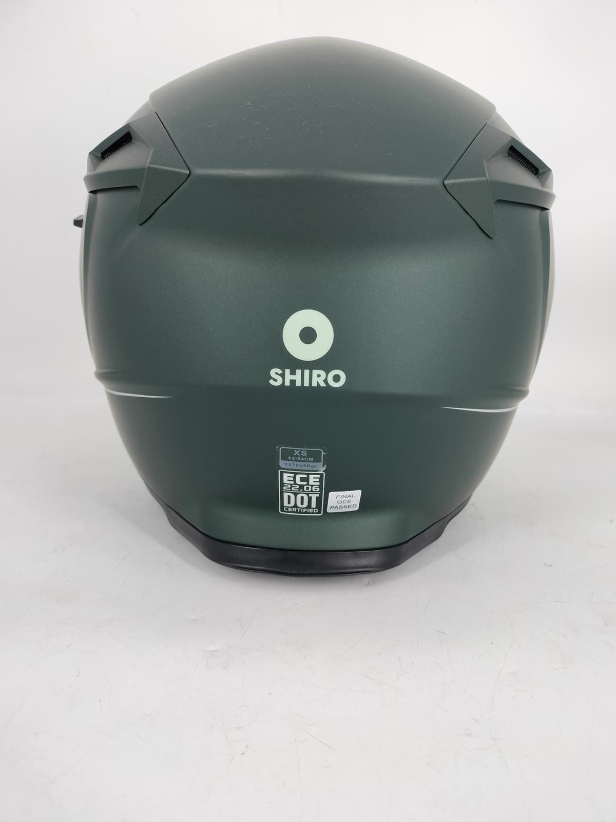 Casco jet Shiro OF836 Capri verde - Imagen 5