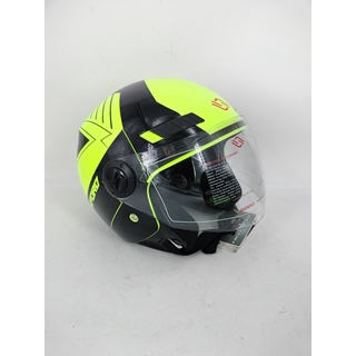Casco jet Shiro SH-62 Oxford Negro/fluor - Imagen 1