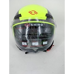 Casco jet Shiro SH-62 Oxford Negro/fluor - Imagen 2