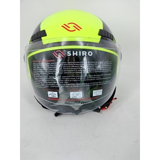 Casco jet Shiro SH-62 Oxford Negro/fluor - Imagen 2