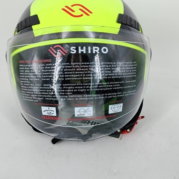 Casco jet Shiro SH-62 Oxford Negro/fluor - Imagen 2