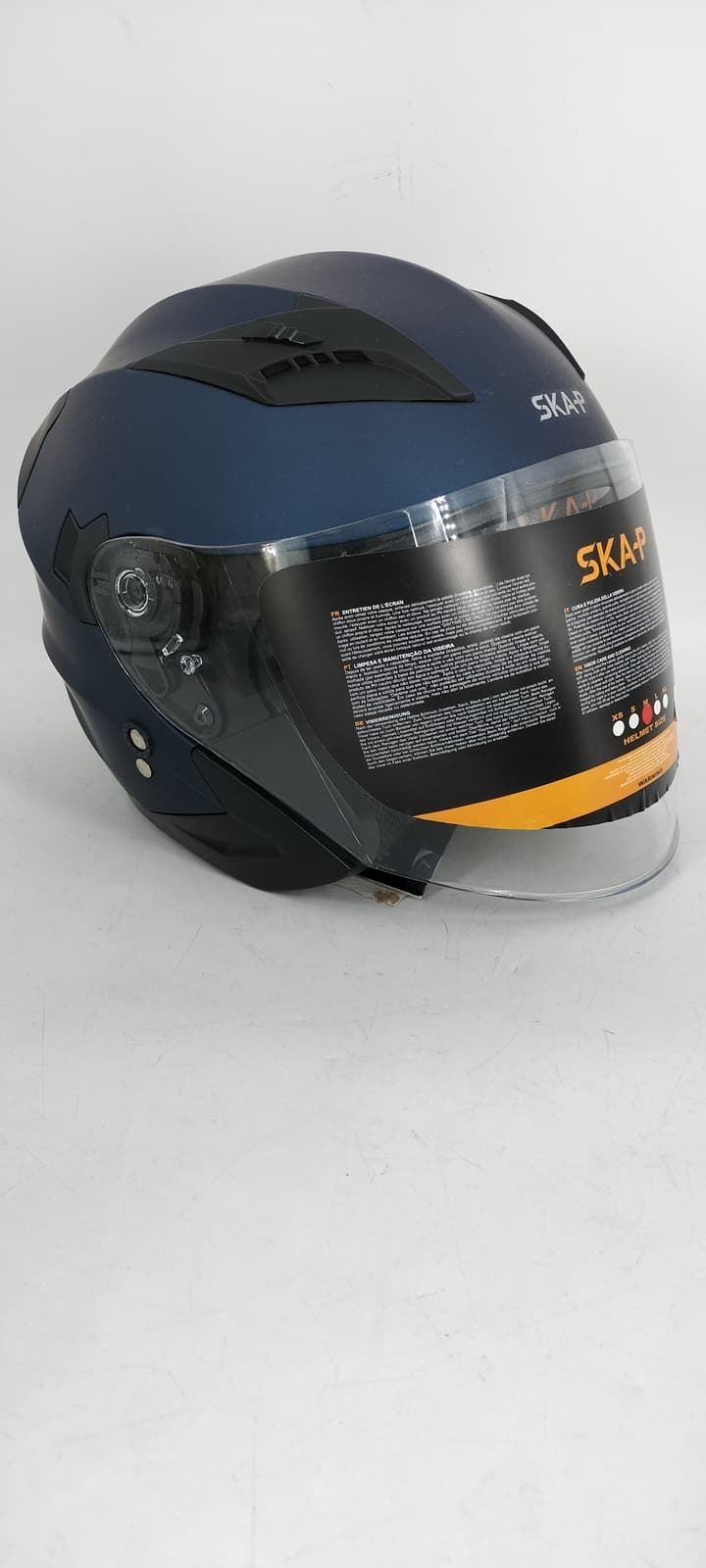 Casco jet SKA-P Bolt azul mate - Imagen 1