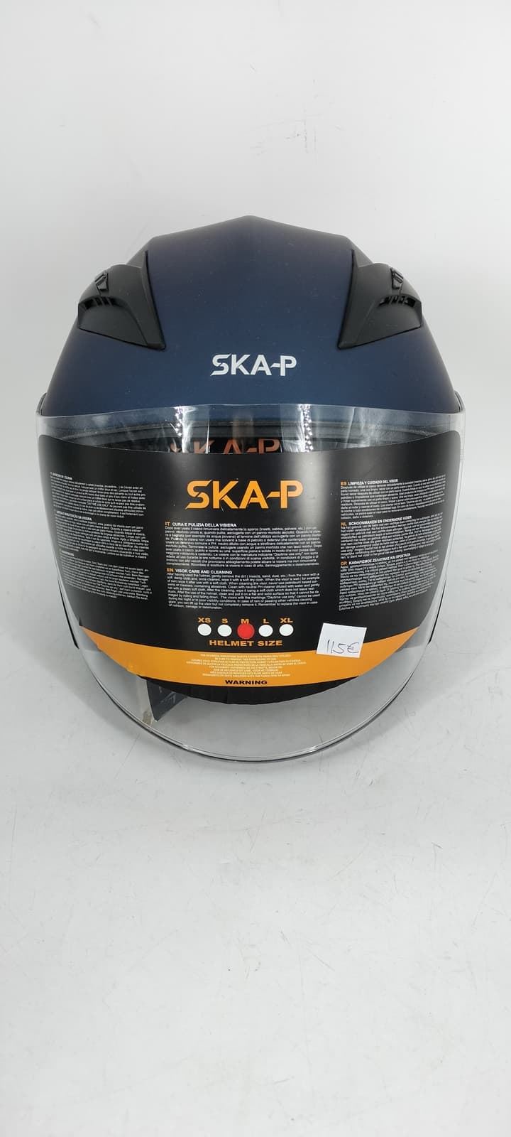 Casco jet SKA-P Bolt azul mate - Imagen 2