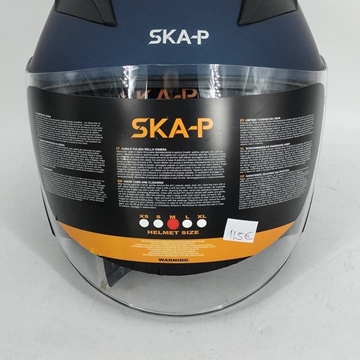 Casco jet SKA-P Bolt azul mate - Imagen 2
