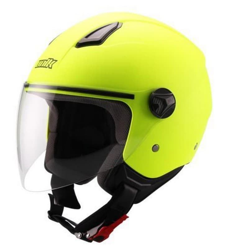 Casco jet Unik Astro amarillo fluor mate - Imagen 1