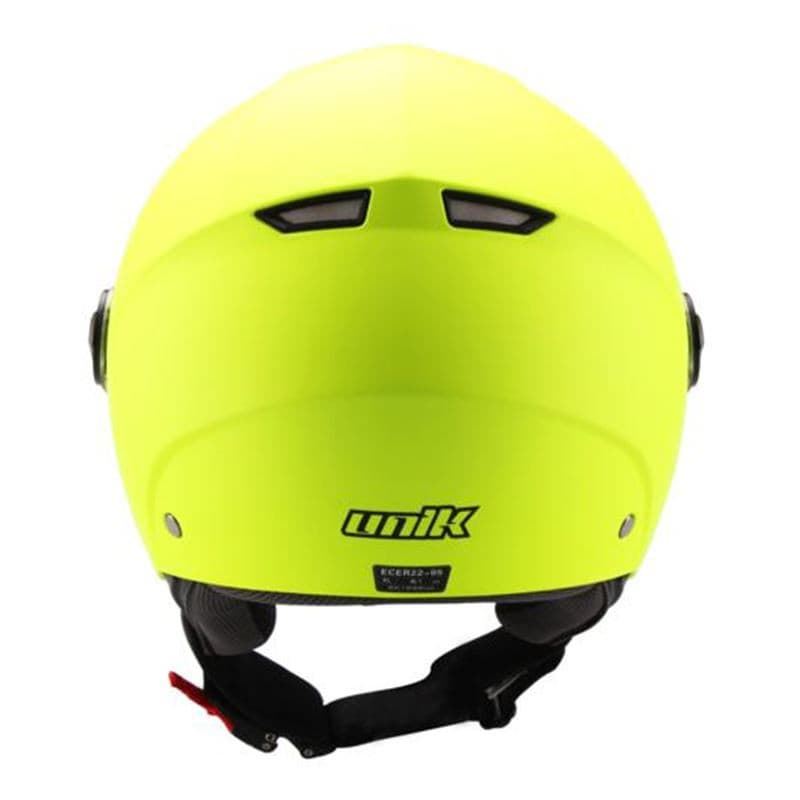 Casco jet Unik Astro amarillo fluor mate - Imagen 2