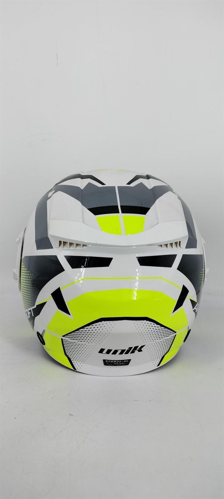 Casco jet Unik CJ-11 Blanco/amarillo fluor - Imagen 4