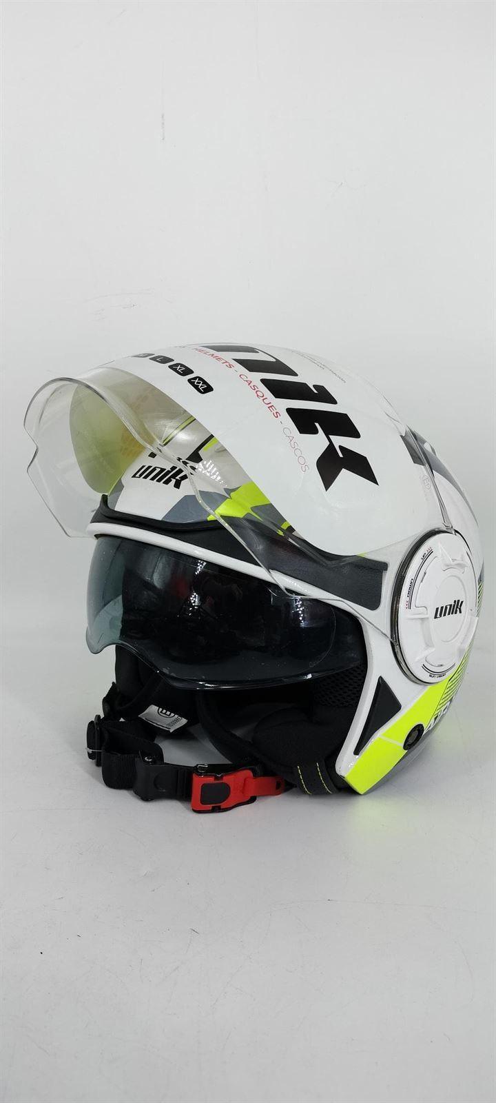 Casco jet Unik CJ-11 Blanco/amarillo fluor - Imagen 5