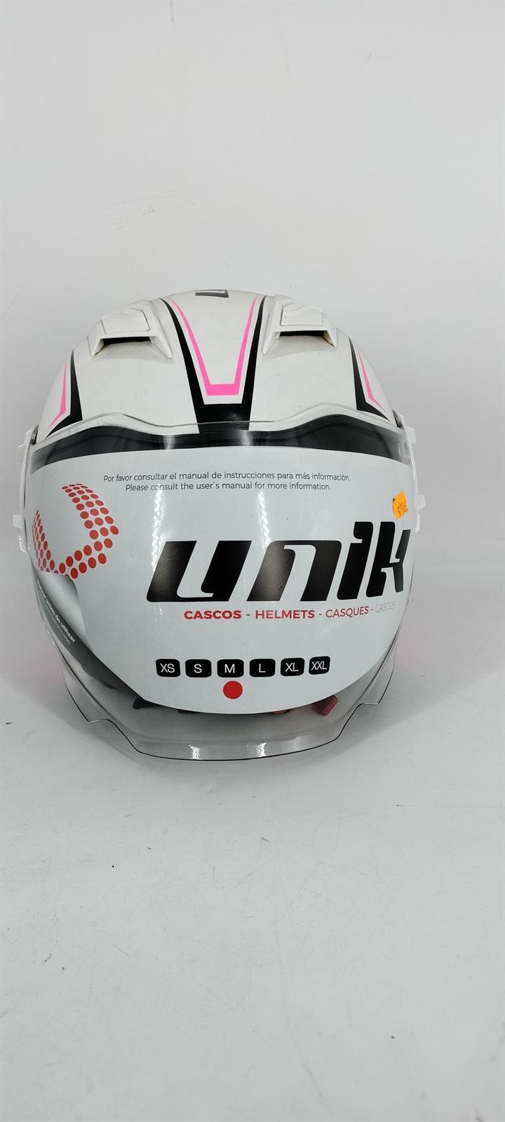 Casco jet Unik CJ-11 Blanco/rosa - Imagen 2