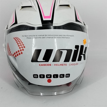 Casco jet Unik CJ-11 Blanco/rosa - Imagen 2