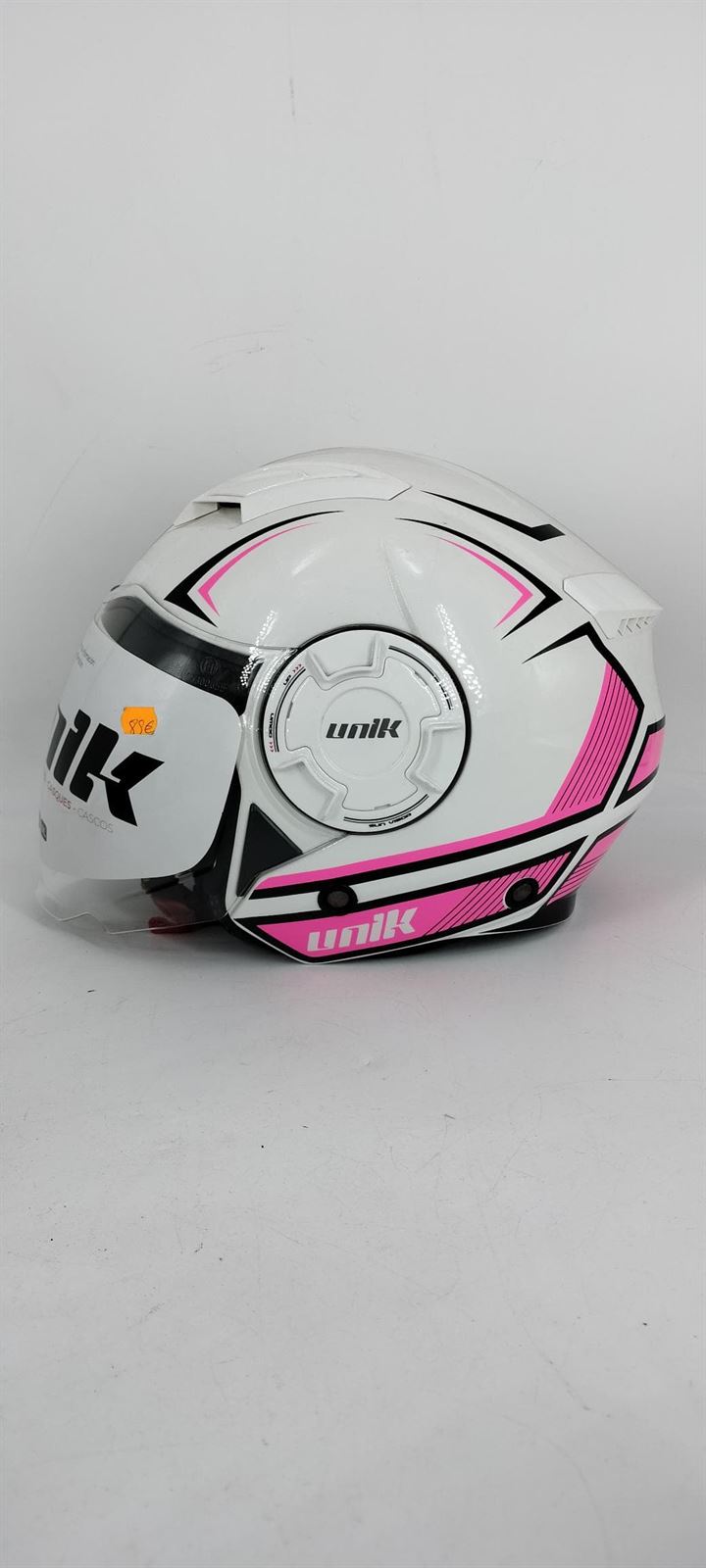 Casco jet Unik CJ-11 Blanco/rosa - Imagen 4