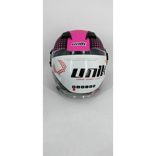 Casco jet Unik CJ-11 Negro/rosa mate - Imagen 2