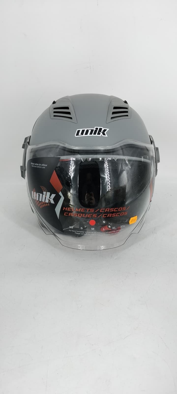 Casco jet Unik Mercury gris mate - Imagen 3