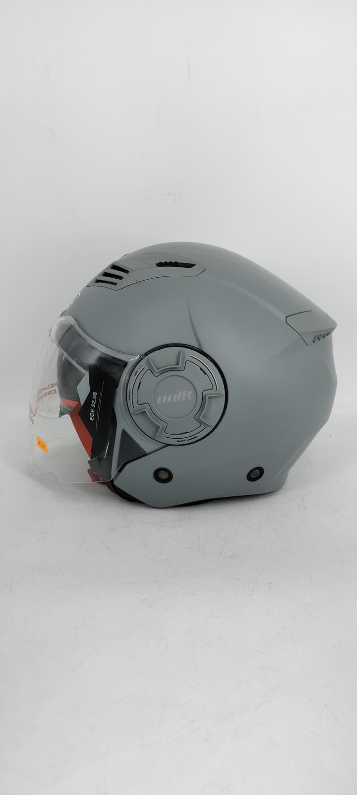 Casco jet Unik Mercury gris mate - Imagen 4