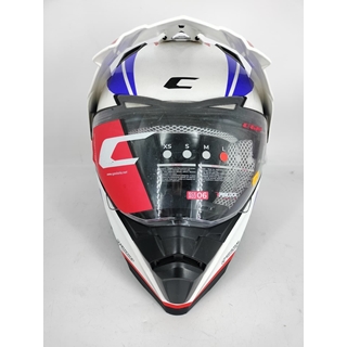 Casco modular CGM Twin Hitrack Blanco/rojo/azul - Imagen 2