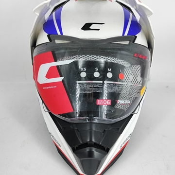 Casco modular CGM Twin Hitrack Blanco/rojo/azul - Imagen 2