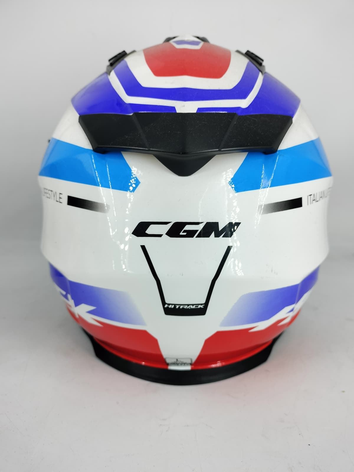 Casco modular CGM Twin Hitrack Blanco/rojo/azul - Imagen 4