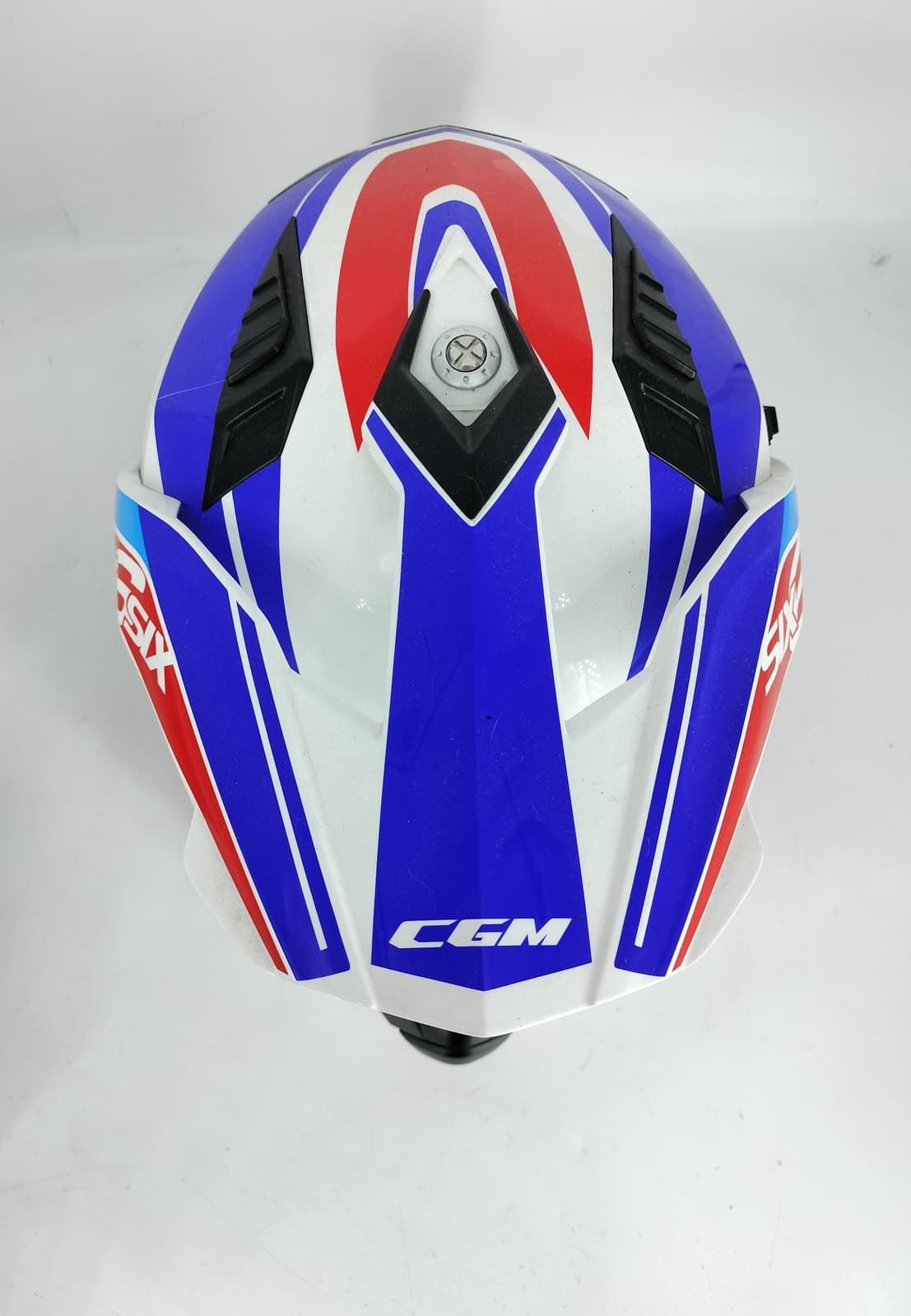 Casco modular CGM Twin Hitrack Blanco/rojo/azul - Imagen 5