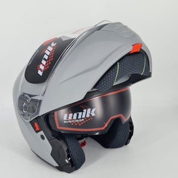 Casco modular Unik Comet DV gris - Imagen 1