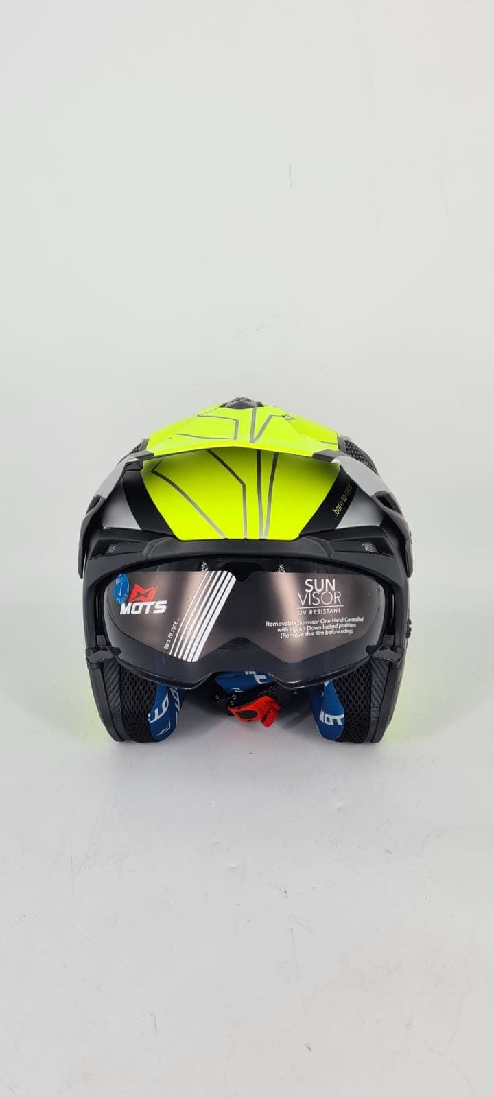 Casco Mots Jump Up03 Gris/amarillo mate - Imagen 4