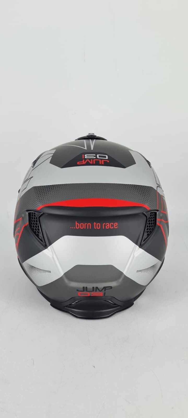 Casco Mots Jump Up03 Gris/rojo mate - Imagen 2