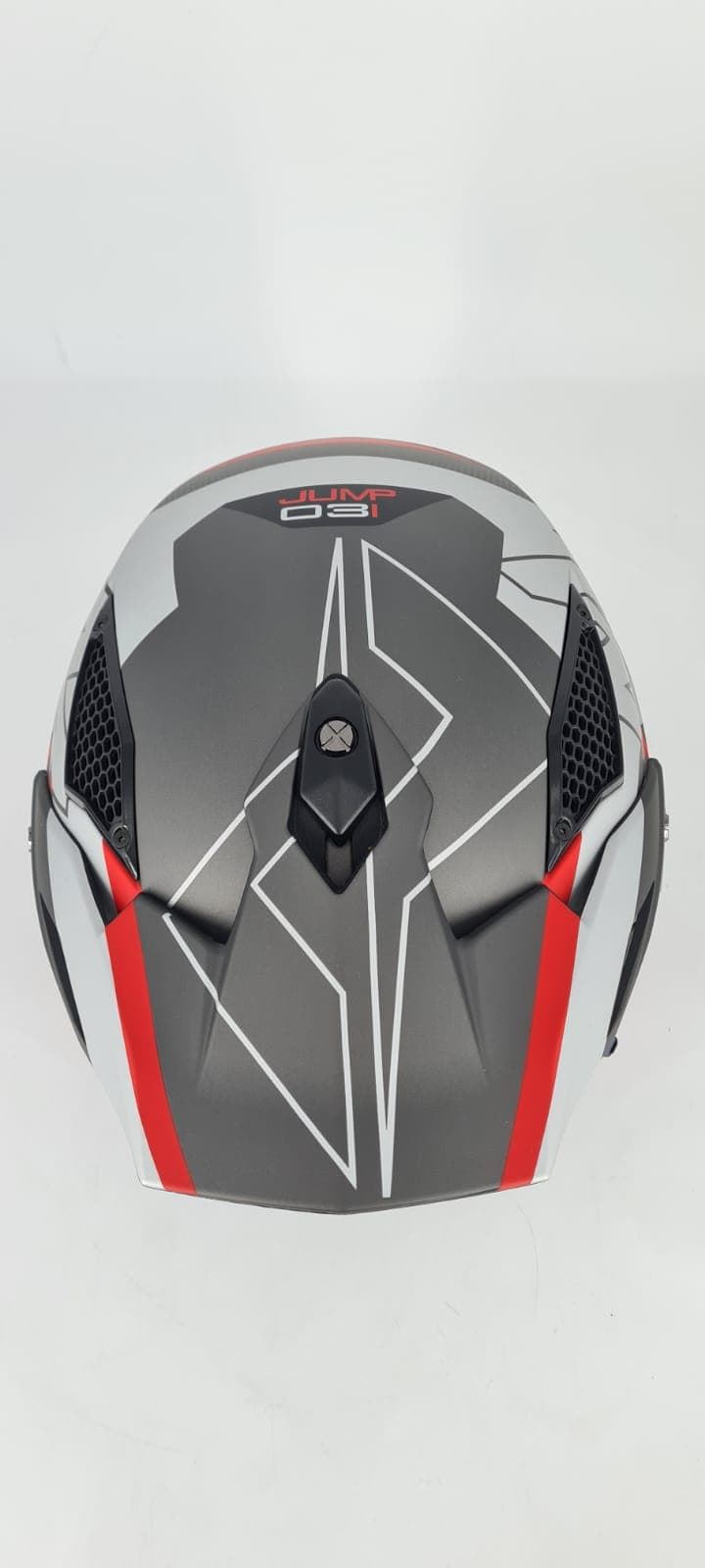 Casco Mots Jump Up03 Gris/rojo mate - Imagen 3