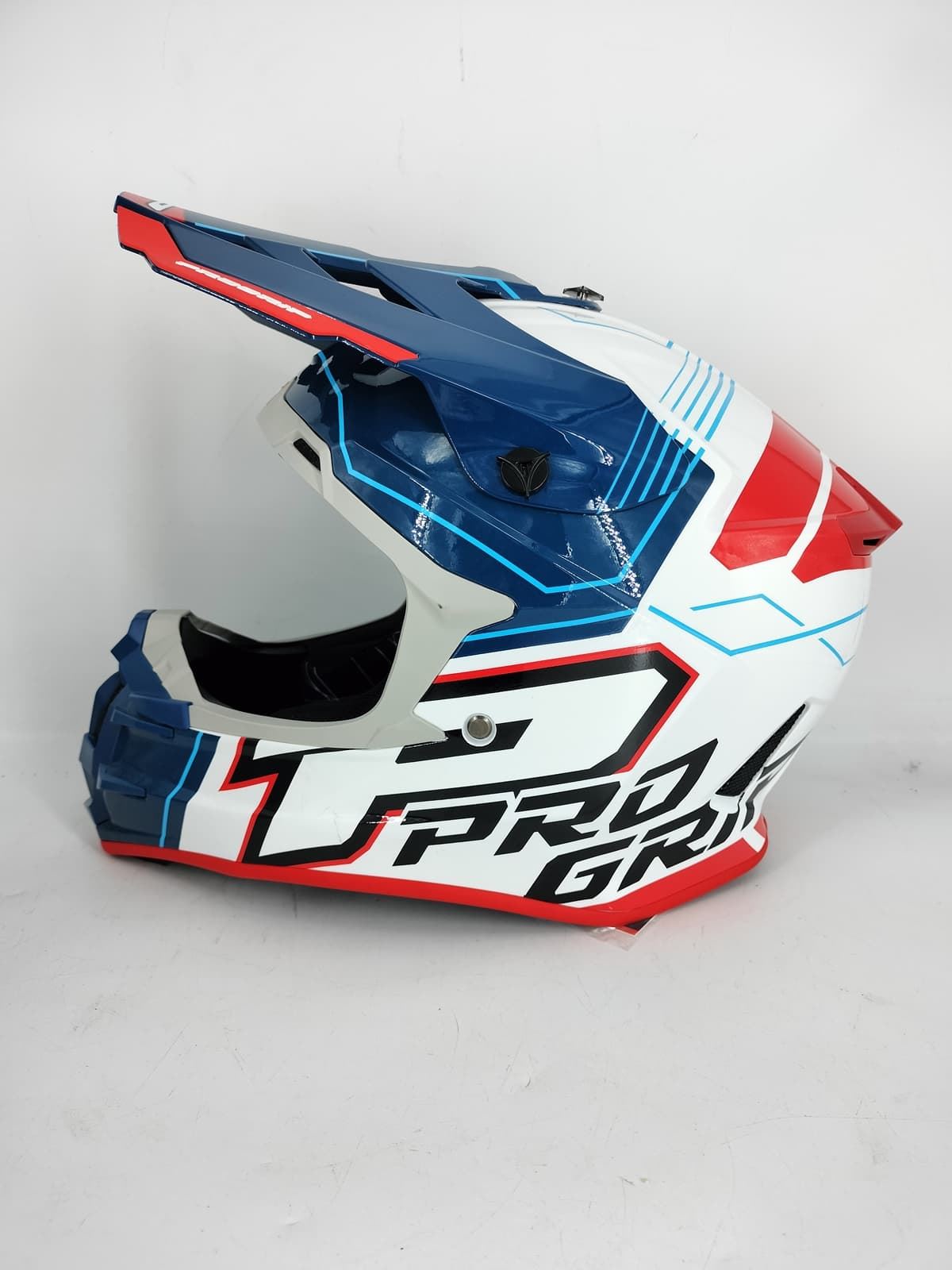 Casco Progrip 3080 azul/rojo/blanco - Imagen 1