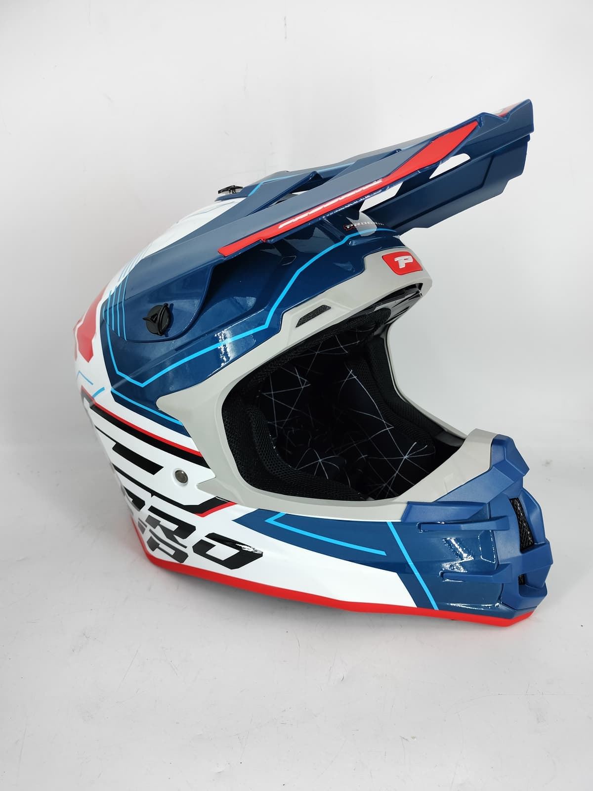 Casco Progrip 3080 azul/rojo/blanco - Imagen 2