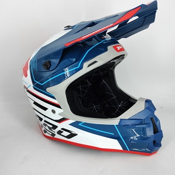 Casco Progrip 3080 azul/rojo/blanco - Imagen 2