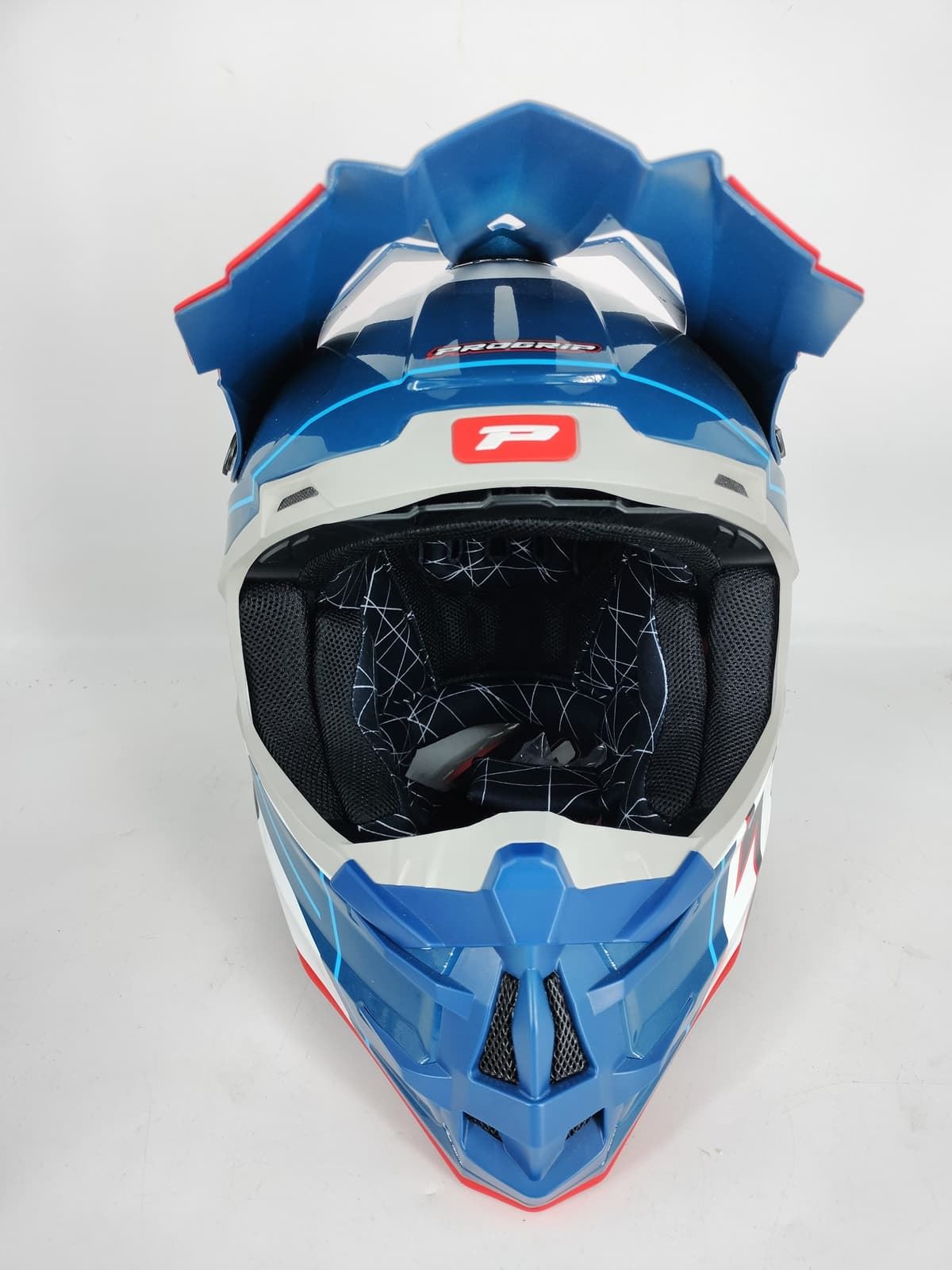 Casco Progrip 3080 azul/rojo/blanco - Imagen 3