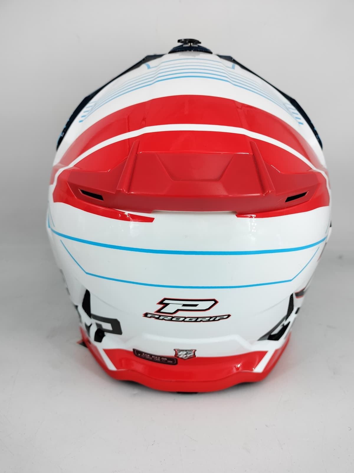 Casco Progrip 3080 azul/rojo/blanco - Imagen 4