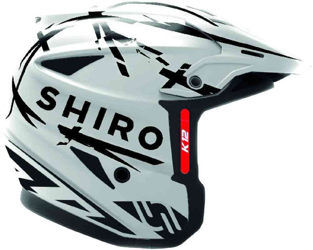 Casco Shiro K12 blanco/negro - Imagen 1