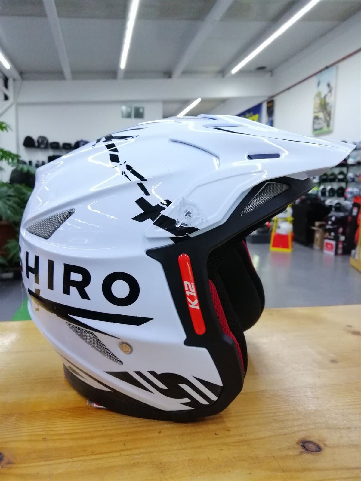 Casco Shiro K12 blanco/negro - Imagen 2