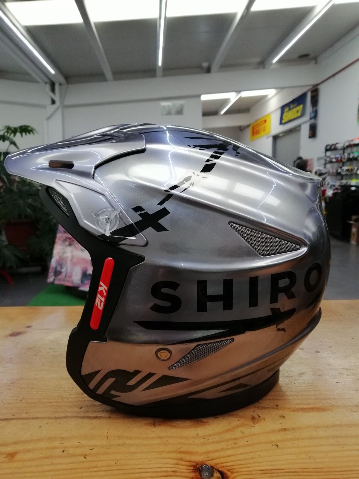 Casco Shiro K12 cromado - Imagen 4