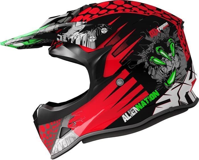 Casco Shiro MX307-308 Alien Nation rojo - Imagen 1