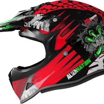Casco Shiro MX307-308 Alien Nation rojo - Imagen 1