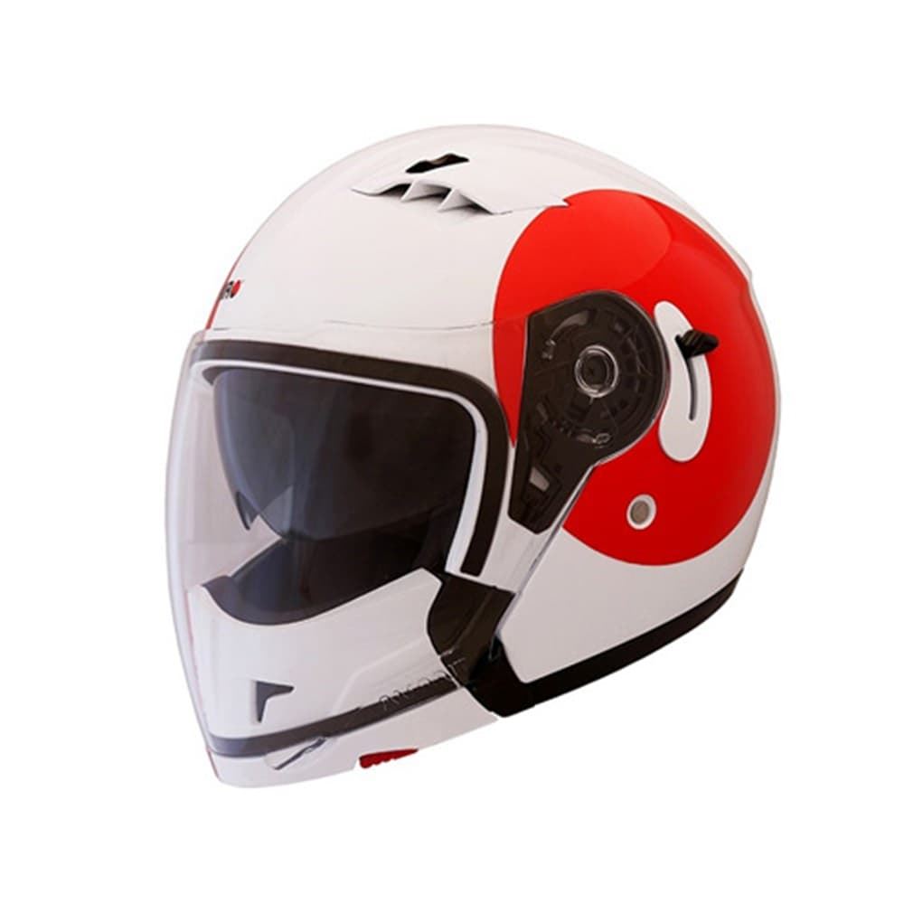 Casco Shiro SH-414 blanco/rojo - Imagen 1