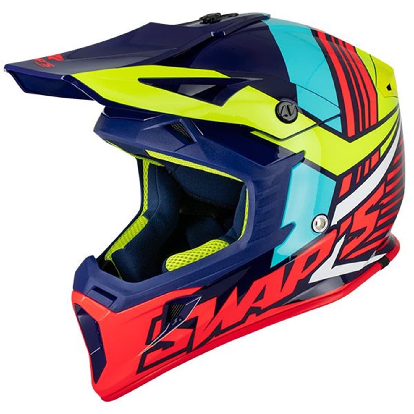 Casco Swaps Blur S818 Azul/amarillo/rojo - Imagen 1