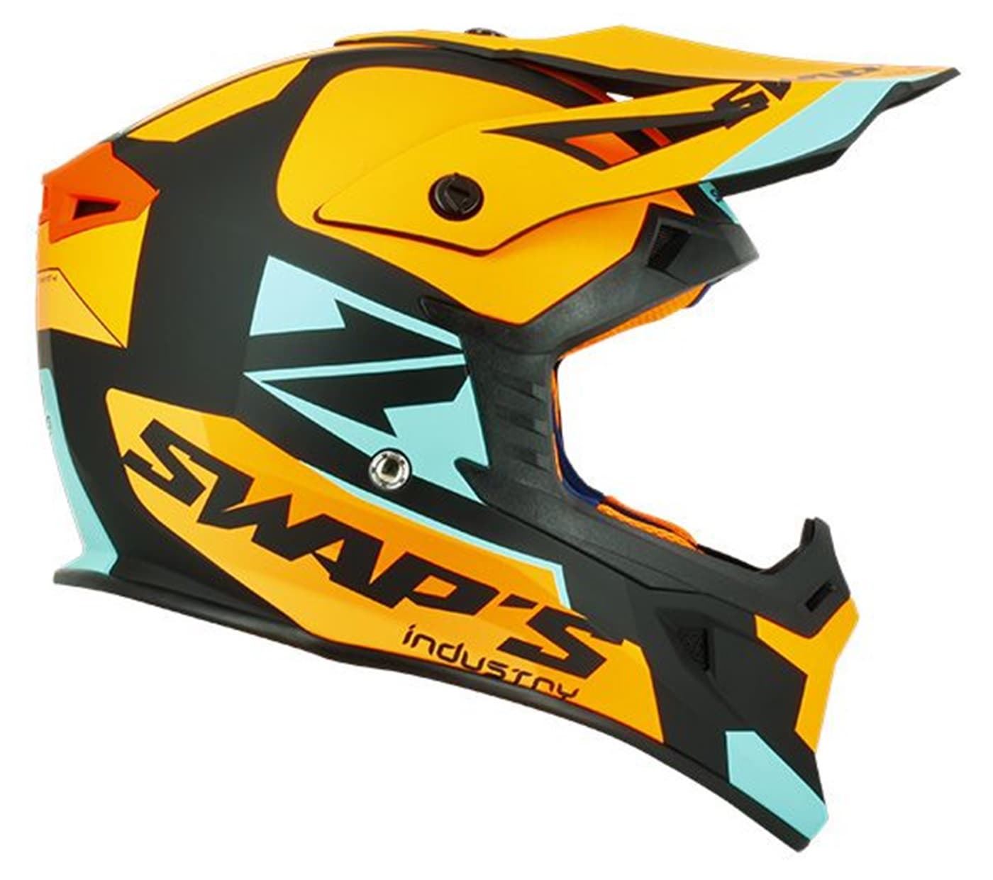 Casco Swaps Blur S818 Naranja/azul mate - Imagen 1