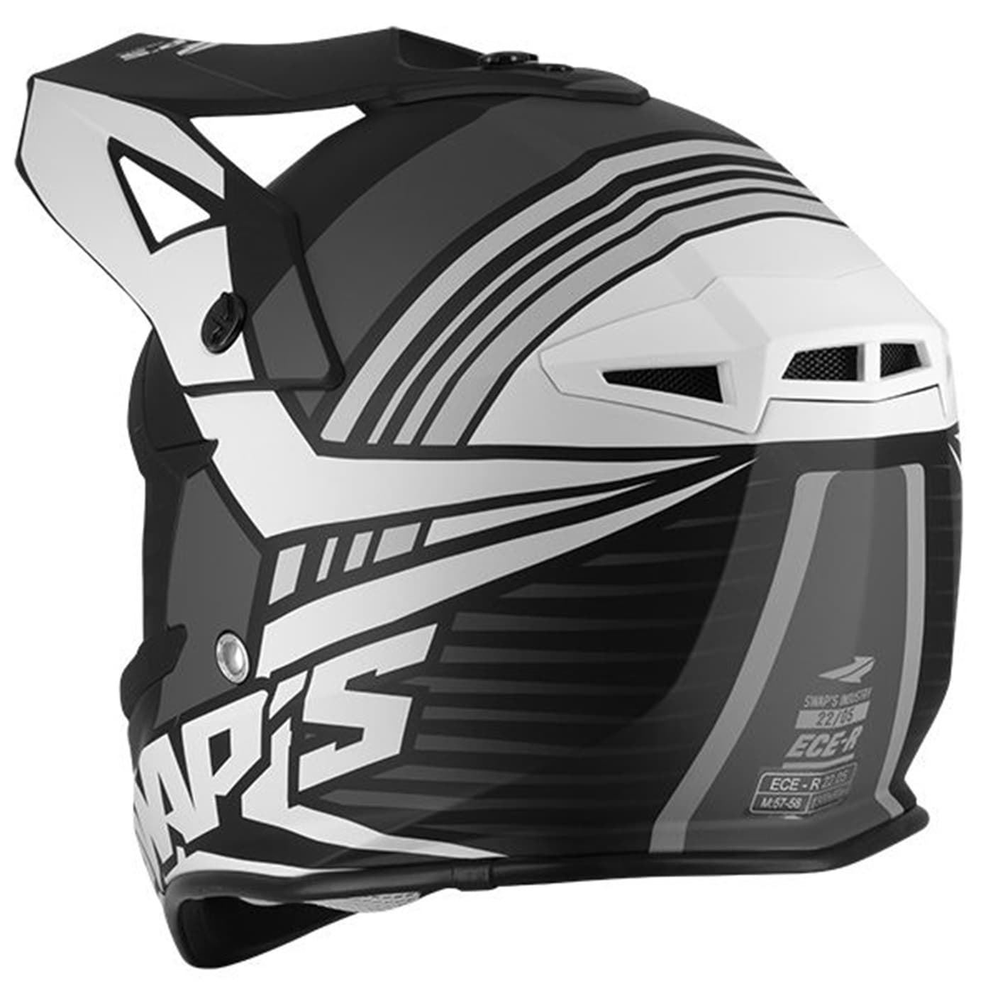 Casco Swaps Blur S818 Negro/blanco mate - Imagen 2