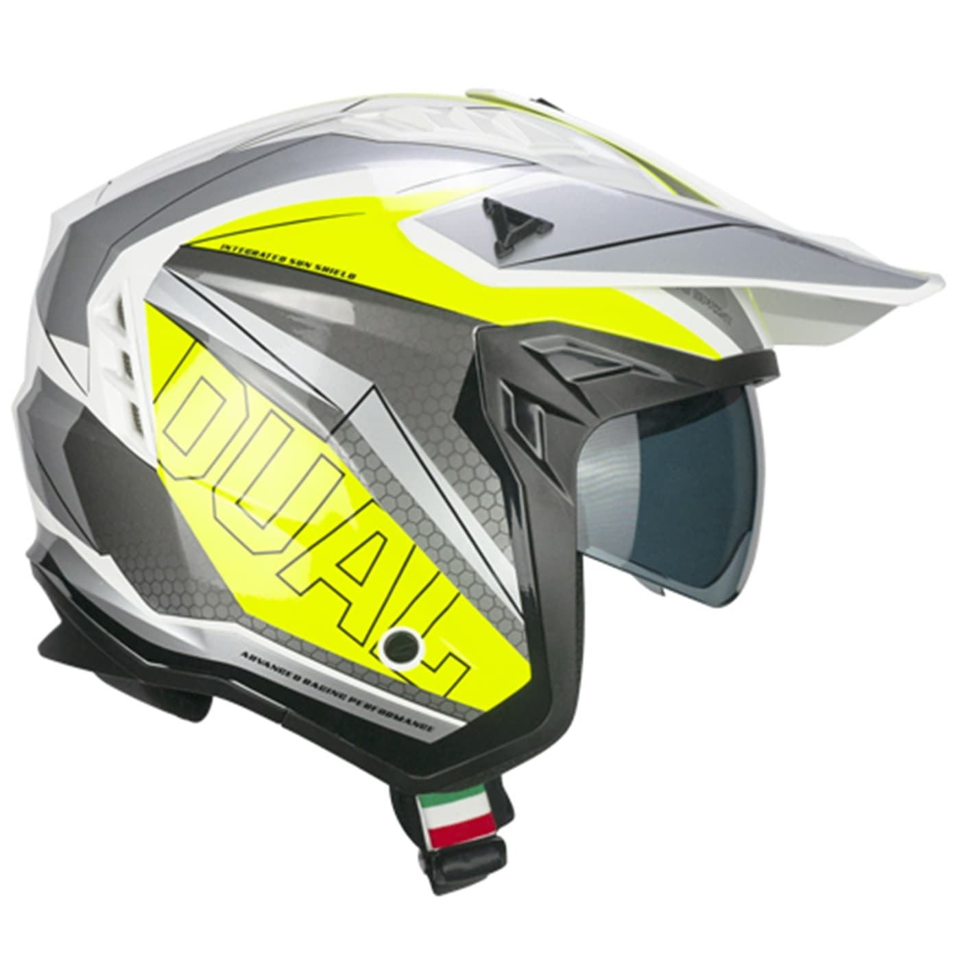 Casco trial CGM Rush Dual 155G Blanco/fluor - Imagen 1