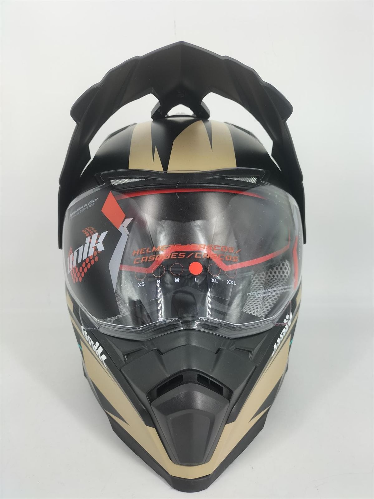 Casco trail Unik Mars DV U 10 con gafa solar equipacion ropa moto