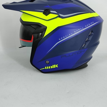 Casco Unik Pluton U-13 azul/amarillo mate - Imagen 2