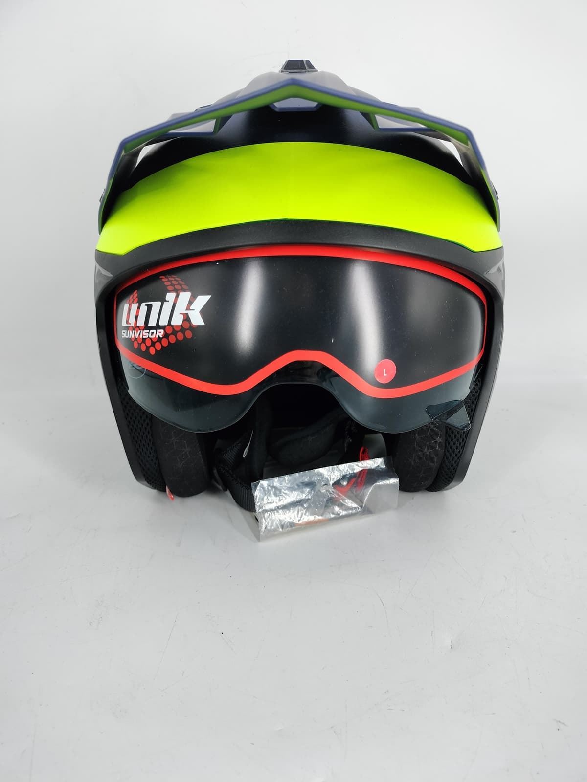 Casco Unik Pluton U-13 azul/amarillo mate - Imagen 3