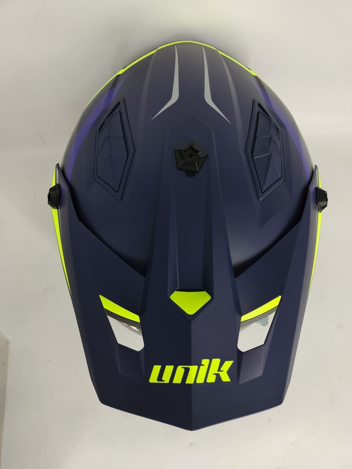 Casco Unik Pluton U-13 azul/amarillo mate - Imagen 4