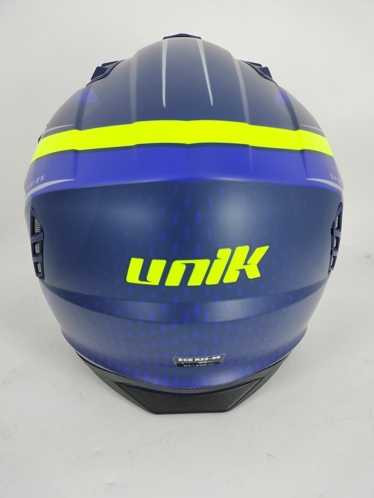 Casco Unik Pluton U-13 azul/amarillo mate - Imagen 5