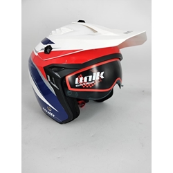 Casco Unik Pluton U-13 blanco/azul/rojo - Imagen 2