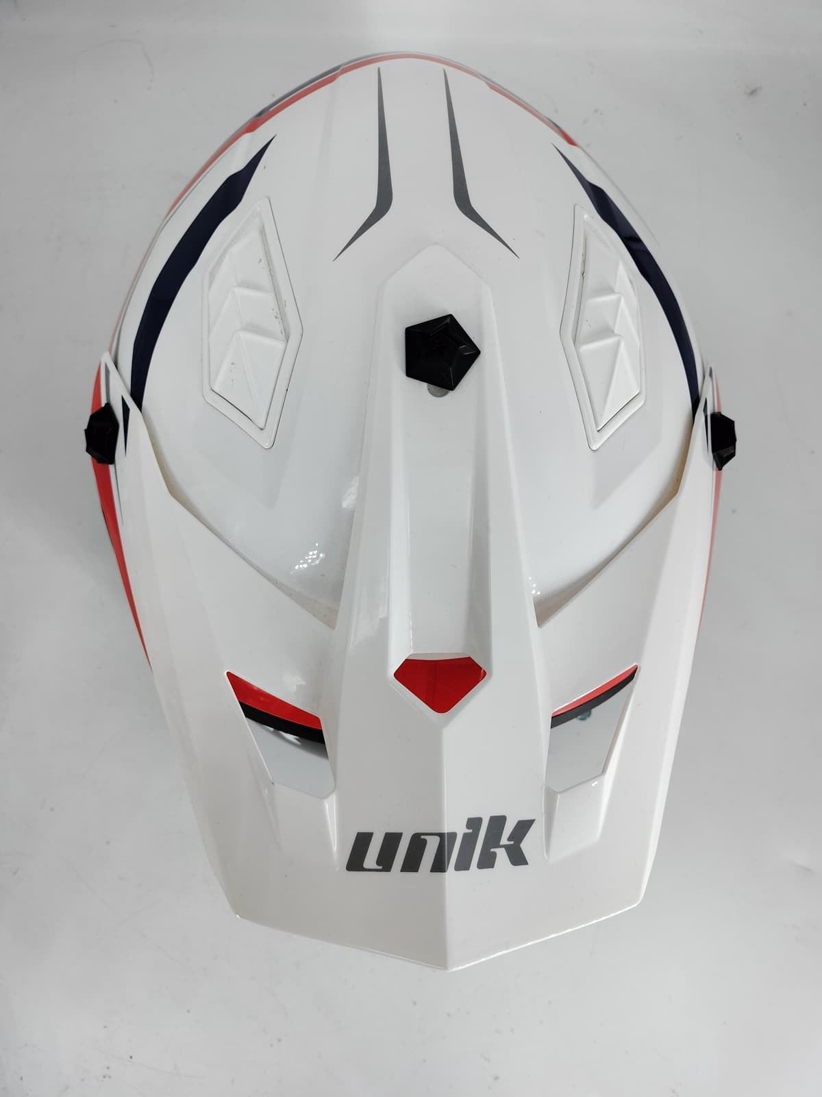 Casco Unik Pluton U-13 blanco/azul/rojo - Imagen 4
