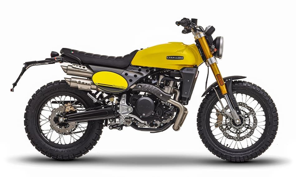 Fantic Caballero 500 Scrambler amarilla - Imagen 1